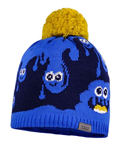 maximo Baby-Jungen mit Monstermotiv und Pompon Mütze, Mehrfarbig (Active Blue/Navy 7848), (Herstellergröße: 49/51) von maximo