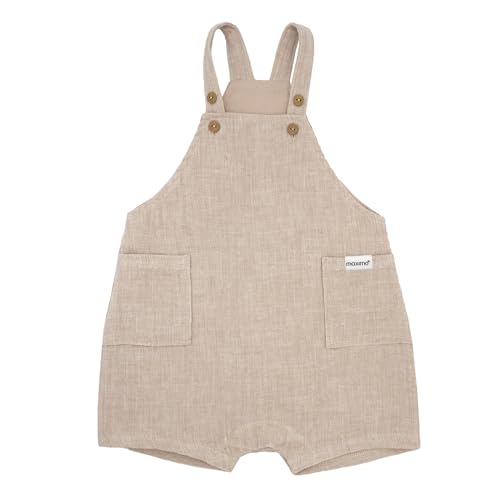 maximo GOTS Baby-Latzshorts, Taschen Musselinstoff, Futter, Windelöffnung Musselin von maximo