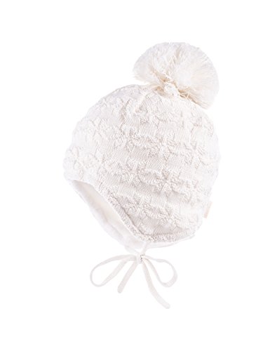 maximo MINI-Mütze ausgenäht Struktur Norwegerstern, großes Pompon Made in Germany von maximo