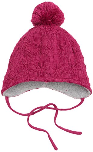 maximo Baby-Mädchen Jamme, Bindeband, Pompon Mütze, Rot (Beere 26), 43 von maximo