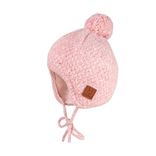 maximo Baby-Mütze ausgenäht Struktur mit Pompon Made in Germany von maximo