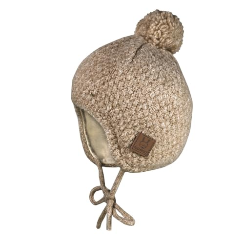 maximo Baby-Mütze ausgenäht Struktur mit Pompon Made in Germany von maximo