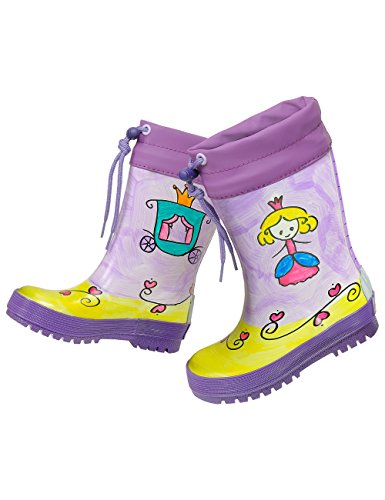 maximo Babygummistiefel, Kindergummistiefel, gefüttert, Mädchen, lila, Motiv Prinzessin, hanbemalt, jeder Stiefel EIN Unikat (22) von maximo