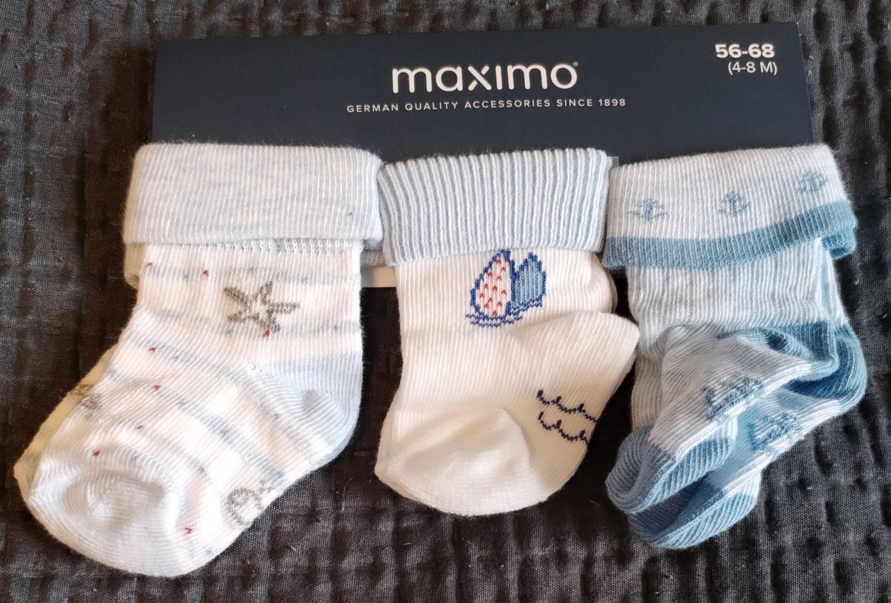 maximo Babysöckchen Junge und Mädchen blau und rosa 3er Pack Maritim von maximo