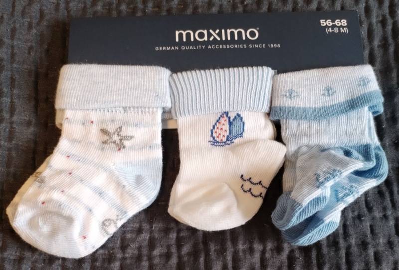 maximo Babysöckchen Junge und Mädchen blau und rosa 3er Pack Maritim von maximo
