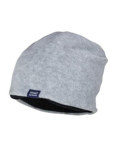 maximo Beanie, Fleece Two-one Made in Germany Reversible 49 metallmeliert/schwarz von maximo