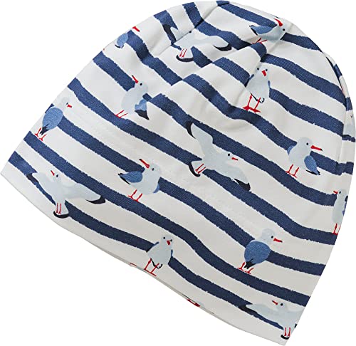 maximo Mini-Beanie, Jersey Bedruckt maritim, Marine-wollweiß, Gr. 51 von maximo