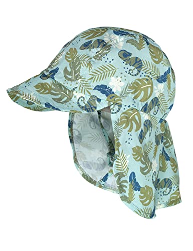 maximo Camaleonte Kindercap Sonnencap Strandcap Sommercap Nackenschutz (53 cm - Oliv-hellgrau) von maximo