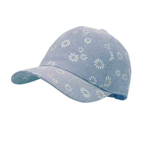 maximo Daisies Girls Cap Basecap Baseballcap Mädchencap (51 cm - blau-meliert) von maximo