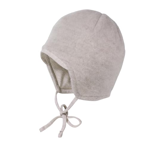 maximo GOTS Baby-Mütze,Wollfleece Jerseyfutter, Bindeband Made in Germany Wollfleece von maximo