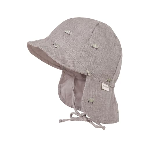 maximo GOTS Baby-Schildmütze Nackenschutz, Musselinstoff, Futter, UV Musselin von maximo