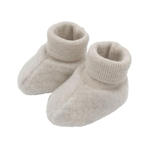 maximo GOTS Baby-Schuhe, Wollfleece Strickbund Made in Germany Wollfleece von maximo