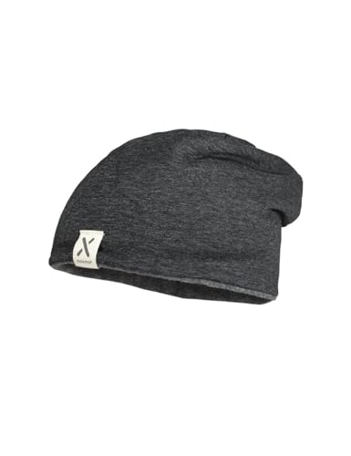 maximo GOTS Kids-Beanie, Middle Ringeljersey, Futter, Label Made in Germany 49 carbonmeliert-schwarz von maximo