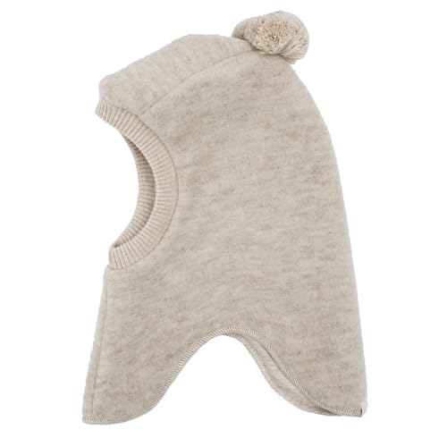 maximo GOTS MINI-Schlupfmütze Wollfleece, Pompons, Jerseyfutter Made in Germany Wollfleece von maximo