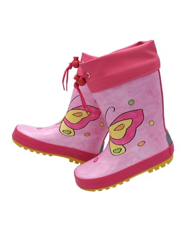 maximo Gummistiefel Schmetterling Jerseyfutter, Stulpe, Fotoprint, Reflex 3M 31 pink rose von maximo