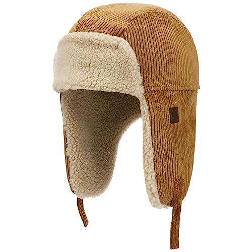 maximo Jaleen Kids Fliegermütze Pilotenmütze Kindermütze Lapeer (53 cm - Camel) von maximo