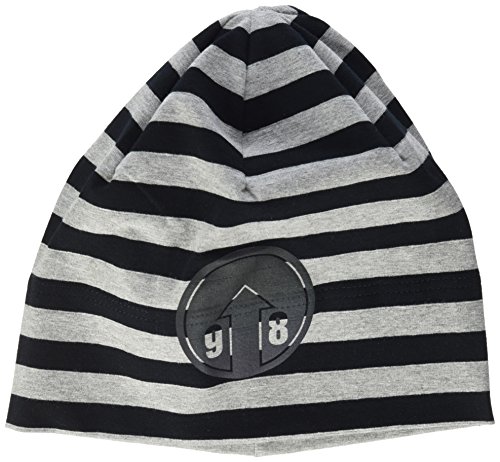 maximo Jungen Beanie, Ringeljersey, gestreift Mütze, Mehrfarbig (Graumeliert/schwarz 423), 51 von maximo