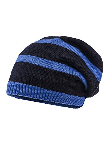 maximo Jungen Beanie gestreift Mütze, Blau (Dunkelmarine/dunkelblau 1178), 51/53 von maximo