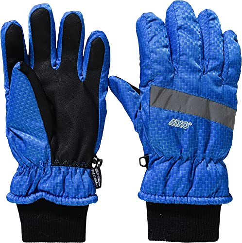 maximo Jungen Fünffinger mit Strickbündchen Handschuhe, Blau (Classic Blue 78), 5 (Herstellergröße: 5) von maximo