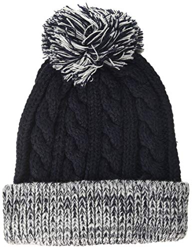 maximo Jungen mit Umschlag und Pompon Mütze, Blau (Navy/Weiss 4801), (Herstellergröße: 53/55) von maximo