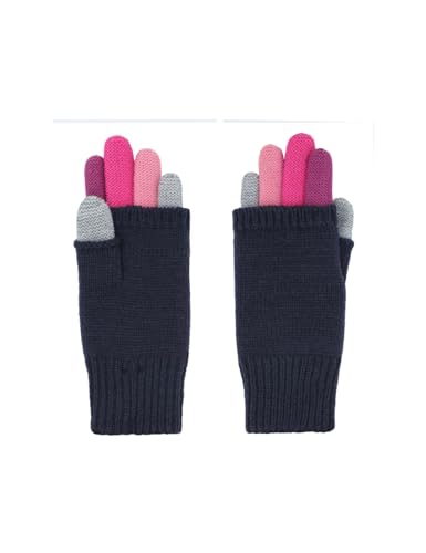 maximo Kids Multicolour Fingerhandschuhe Handschuhe Kinderhandschuhe Strickhandschuhe Kinder - Winter Herbst-Winter - 4 HS dunkelblau von maximo