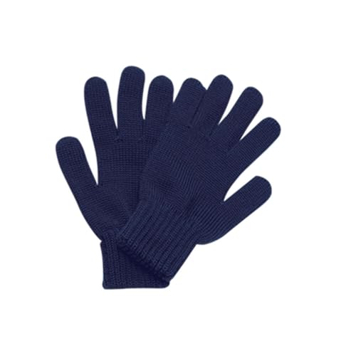 maximo Kids Baumwollhandschuhe Strickhandschuhe Fingerhandschuhe Kinderhandschuhe Kinder - Made in Germany Winter Herbst-Winter - 4 HS dunkelblau von maximo