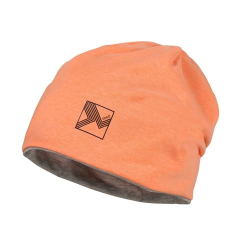 maximo Kids-Beanie, Reversible Neon-Jersey, Transfer-Deko Made in Germany Reversible 53 Neonorange/Graumeliert von maximo