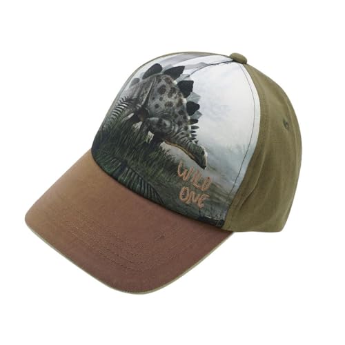 maximo Kids Boy-Cap, Dinosaur Metallringverschluß 51/-53 Khaki/braun von maximo