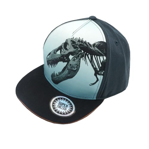 maximo Kids Boy-Cap T-Rex Skeleton snap-Back Verschluß 55/-57 anthrazit von maximo