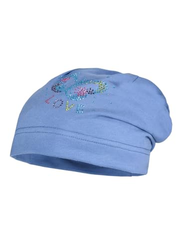 maximo Kids Girl-Beanie, Butterfly Strass 51/-53 Denim von maximo