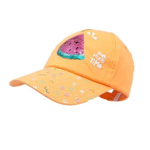 maximo Kids Girl-Cap, Watermelon Wendepailetten, Metallverschluss 51/-53 helllachs von maximo