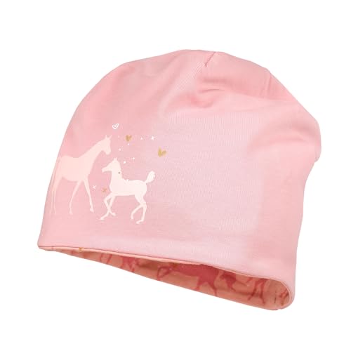 maximo Kids Mädchen Beanie Mütze Horses reversible-55-57 - Kindermode : Mädchen von maximo