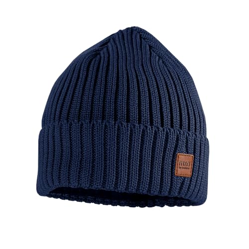 maximo Kids-Mütze, Rippe,Jerseyfutter Umschlagrand Made in Germany Merino von maximo
