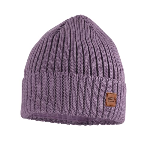 maximo Kids-Mütze, Rippe,Jerseyfutter Umschlagrand Made in Germany Merino von maximo