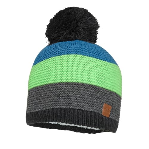 maximo Kids-Mütze, Streifen, Pompon Plüschfutter von maximo