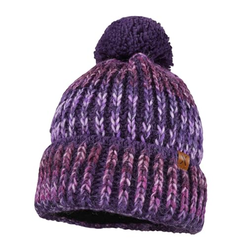 maximo Kids-Mütze, Umschlag Pompon, Fleecestreifen, Futter Made in Europe von maximo