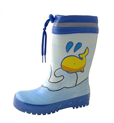 maximo Kinder Gummistiefel Wal Stulpe 53203-718500 blau, Farben:blau;Kinder Größen:31 von maximo
