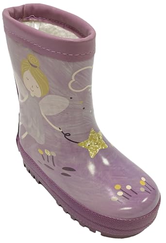 maximo Kurzschaft Gummistiefel aus Naturkautschuk in Flieder kleine FEE mit Warmfutter (Flieder, EU Schuhgrößensystem, Kleinkind, Numerisch, M, 22) von maximo