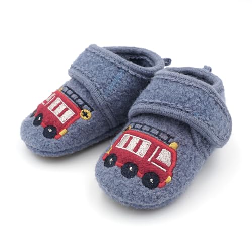 maximo Lauflernschuhe Feuerwehr Anti-Rutsch-Sohle, Klettverschluss Wollfleece von maximo