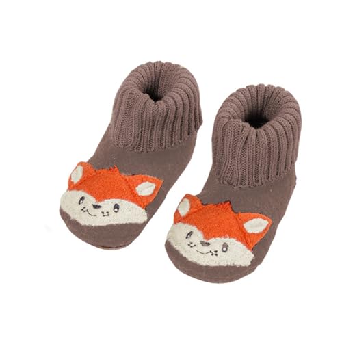 maximo Lauflernschuhe Fuchs Anti-Rutsch-Sohle, Strickbund Wollfleece von maximo