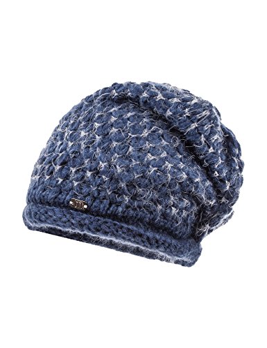 maximo Mädchen Beanie Grobstrick Mütze, Blau (Denim 40), 55/57 von maximo