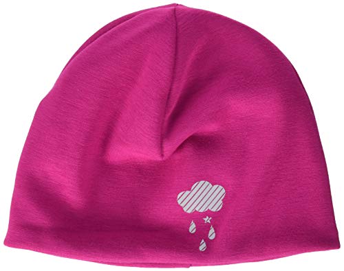 maximo Mädchen Beanie-Mütze, Sangria/Tinte-weiß-Regenbogen, 49 von maximo