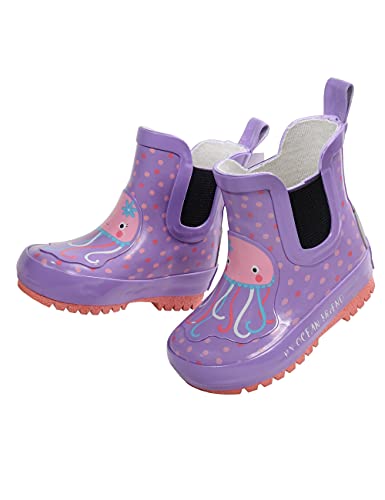 maximo Mädchen Gummistiefel, Babygummistiefel, Regenstiefel, Krokus, Motiv Qualle, Reflex 3M (numeric_24) von maximo