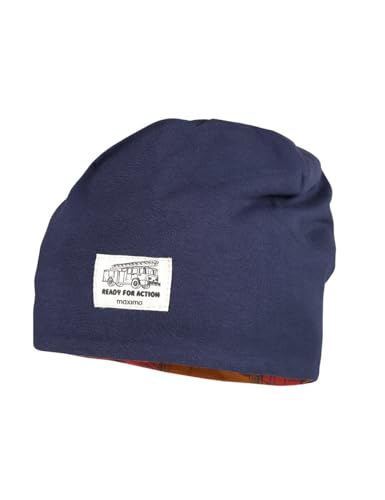 maximo Mini Boy-Beanie, fire Engine Reversible Reversible 51/-53 Cinnamon/Navy von maximo