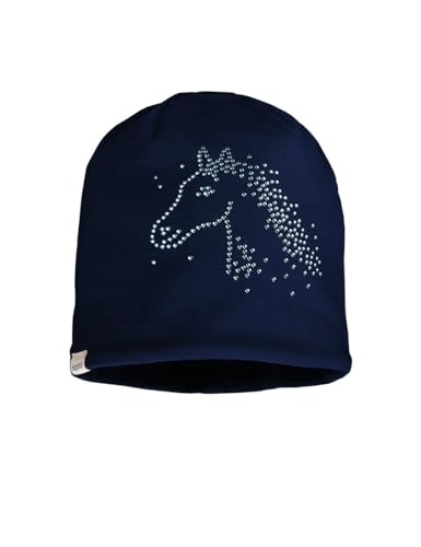 maximo Mini Girl-Beanie, Horse Studs, Vollfutter 47/-49 Navy von maximo