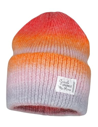 maximo Mini Girl-Beanie, Umschlag 49/-51 apricot/hellgrau von maximo