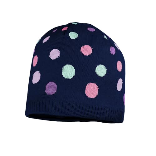 maximo Mini Girl-Beanie Jacquard Punkte, Jerseyfutter Made in Germany 55 Tinte von maximo