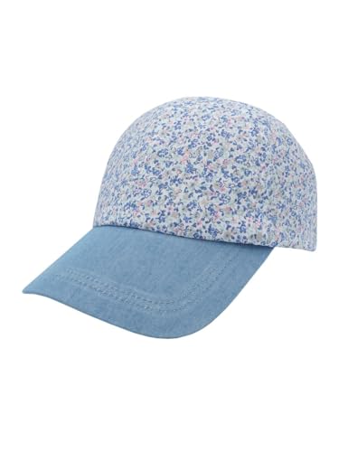 maximo Mini Girl-Cap, small Flower Gummiriegel 49 Blaue blümchen/Denim von maximo