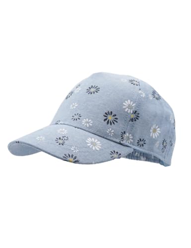 maximo Floweries Kindercap Basecap Baseballcap Cap (47-49 cm - blau) von maximo