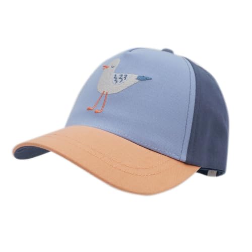 maximo Mini Girl-Cap Möwe Klettverschluß 47/-49 blau/Candy Peach von maximo